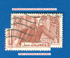 1936 N° 318 JEAN JAURES  OBLITÉRÉ  DOS CHARNIÈRE - Used Stamps