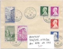 MONACO N° 276/278 + 281/84 SUR LETTRE CACHET 1ER JOUR - Lettres & Documents