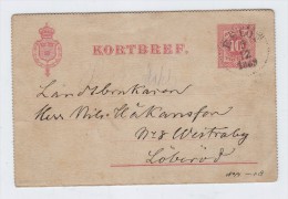 Sweden POSTAL STATIONERY 1889 - Briefe U. Dokumente