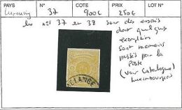 LUXEMBOURG N° 37 OBL ESSAI VOIR PHOTO - Proofs & Reprints