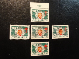 1957 5 Different Perforation Unperf Top Dawn Rigth Left Santa Claus Vignette Christmas Seals Seal Poster Stamp USA - Non Classés