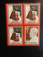 1938 SE Corner In Sheet HOLBOLL Satmp Vignette Christmas Seals Seal Label Poster Stamp USA - Unclassified