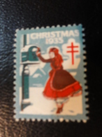 1935 Mailbox Vignette Christmas Seals Seal Label Poster Stamp USA - Ohne Zuordnung