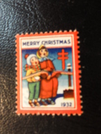1932 Vignette Christmas Seals Seal Label Poster Stamp USA - Unclassified