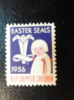 1956 Help Crippled Children Health Vignette Charity Seals Eastern Seals Seal Label Poster Stamp USA - Unclassified