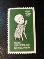 1962 Help Crippled Children Health Vignette Charity Seals Seal Label Poster Stamp USA - Ohne Zuordnung