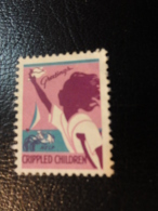 Help Crippled Children Health Vignette Charity Seals Seal Label Poster Stamp USA - Non Classés