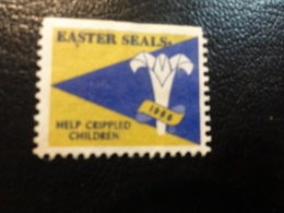 1966 Help Crippled Children Health Vignette Charity Seals Eastern Seals Seal Label Poster Stamp USA - Unclassified