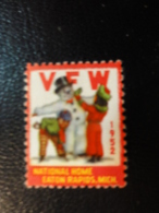 1952 VFW National Home EATON RAPIDS Michigan Health Vignette Charity Seals Seal Label Poster Stamp USA - Non Classés