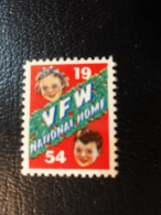 1954 VFW National Home EATON RAPIDS Michigan Health Vignette Charity Seals Seal Label Poster Stamp USA - Non Classés