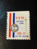 1980 1981 VFW National Home EATON RAPIDS Michigan Health Vignette Charity Seals Seal Label Poster Stamp USA - Non Classificati