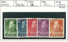 NORVEGE N° 386/90 * INFIME TRACE - Unused Stamps