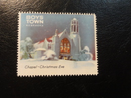 Chapel Church BOYS TOWN Nebraska Vignette Poster Stamp Label USA - Non Classés