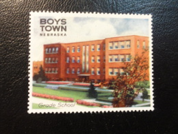 Grade School BOYS TOWN Nebraska Vignette Poster Stamp Label USA - Ohne Zuordnung