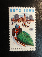 1962 BOYS TOWN NEBRASKA Tractor Vignette Charity Seals Seal Poster Stamp Label USA - Non Classés