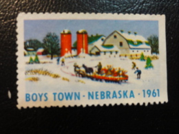 1961 BOYS TOWN NEBRASKA Vignette Charity Seals Seal Poster Stamp Label USA - Ohne Zuordnung