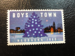 1960 Christmas Tree BOYS TOWN NEBRASKA Vignette Charity Seals Seal Poster Stamp Label USA - Ohne Zuordnung