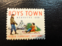 1958 BOYS TOWN NEBRASKA Vignette Charity Seals Seal Poster Stamp Label USA - Non Classés