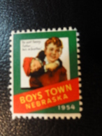 1954 BOYS TOWN NEBRASKA Vignette Charity Seals Seal Poster Stamp Label USA - Ohne Zuordnung