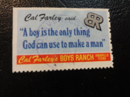 Boys Ranch AMARILLO TEXAS Vignette Charity Seals Seal Poster Stamp Label USA - Non Classés