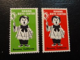 Hanna Boys Center SONOMA California Vignette Poster Stamp Label USA - Non Classés