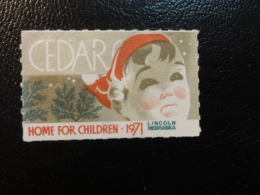 1971 Home For Children LINCOLN NEBRASKA Vignette Charity Seals Seal Poster Stamp Label USA - Ohne Zuordnung