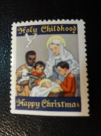 Holly Childhood Merry Christmas Vignette Charity Seals Seal Poster Stamp Label USA - Ohne Zuordnung