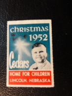 1952 Home For Children LINCOLN Nevada Christmas Seals Vignette Charity Seals Seal Poster Stamp Label USA - Ohne Zuordnung