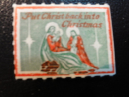 Perce En Lignes Christmas Seals Vignette Charity Seals Seal Poster Stamp Label USA - Ohne Zuordnung