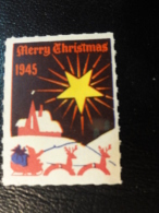 1945 Merry Christmas Christmas Seals Vignette Charity Seals Seal Poster Stamp Label USA - Ohne Zuordnung