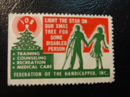 Federatiion  Of HANDICAPED Christmas Seals Vignette Charity Seals Seal Poster Stamp Label USA - Ohne Zuordnung