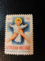 1957 1958 LUTHERAN Weltfare Vignette Charity Seals Religion Christianism Poster Stamp Label USA - Ohne Zuordnung