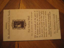 St. Anthony Guide Seals Seal Booklet Franciscan Monastery Paterson 36 Poster Stamp Label Vignette Viñeta USA - Otros & Sin Clasificación