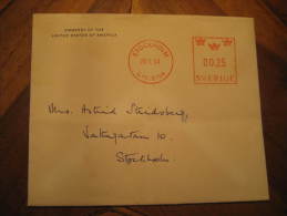 Stockholm 1954 Embassy Of The USA Sweden Cancel Cover USA - Marcophilie