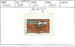 FRANCE ADHESIFS N° 808 PLI ACCORDEON OBL - Used Stamps