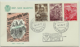 1965 FDC 48° GIRO D´ITALIA - GAZZETTA DELLO SPORT - Brieven En Documenten