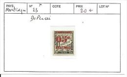 MARTINIQUE N° 23 * SURCHARGE DEPLACEE - Unused Stamps