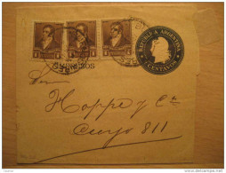 Buenos Aires 1900 Cancel 2 C + 3 Stamps Faja Postal Wrapper Stationery Impresos Diarios Periodicos Newspapers Argentina - Postal Stationery