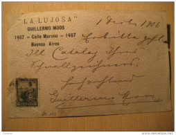 Buenos Aires Argentina 1906 To England Stamp On Front Frontal Cover - Cartas & Documentos