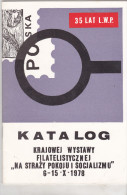 Poland 1978 Philatelic Exhibition - Catalogue + Award + Special Postcard + 3 Labels - Autres & Non Classés