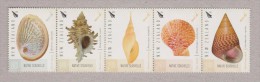 New Zealand Mi 3238-3242 Native Seashells - Silver Paua - Scott's Murex - Golden Volute - Fan Shell - Opal Top Shell * * - Unused Stamps