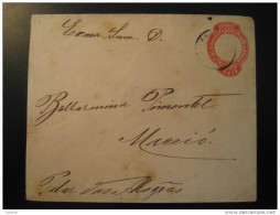 Pernambuco 1897 To Maceio Pilar Alagoas Stationery Cover Brazil Brasil - Briefe U. Dokumente