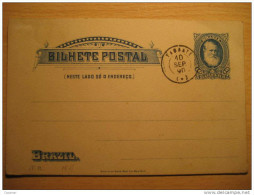 40 Reis Taubate? 1890 Matasellos Cancel Bilhete Postal Entero Postal Stationery Post Card Brazil Brasil - Storia Postale