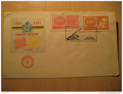 Sao Paulo 1961 Olhos De Cabra Stamp On Stamp Centenary Centennial Fdc Cover Brasil Brazil - FDC