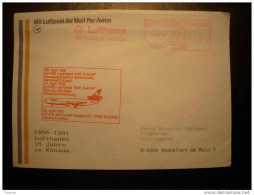 Lufthansa Metter Mail First Flight Hamburg Frankfurt Santa Maria Montreal Chicago Toronto Canada Germany - Primi Voli