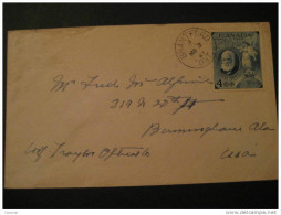 1947 Brantford Ontario Birmingham USA Sello Stamp Alexander Graham Bell Telephone Phone Cover Canada - Briefe U. Dokumente