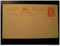 Postal Stationery Post Card 2 Cent Canada - 1860-1899 Reign Of Victoria