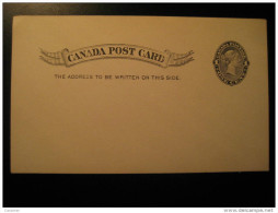 Postal Stationery Post Card One Cent Canada - 1860-1899 Reign Of Victoria