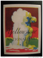 Yellowstone Geology National Park Poster Stamp Label Vignette Viñeta CANADA - Vignettes Locales Et Privées