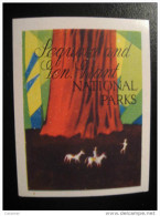 Sequoya Tree Flora Gen Grant National Park Poster Stamp Label Vignette Viñeta CANADA - Local, Strike, Seals & Cinderellas